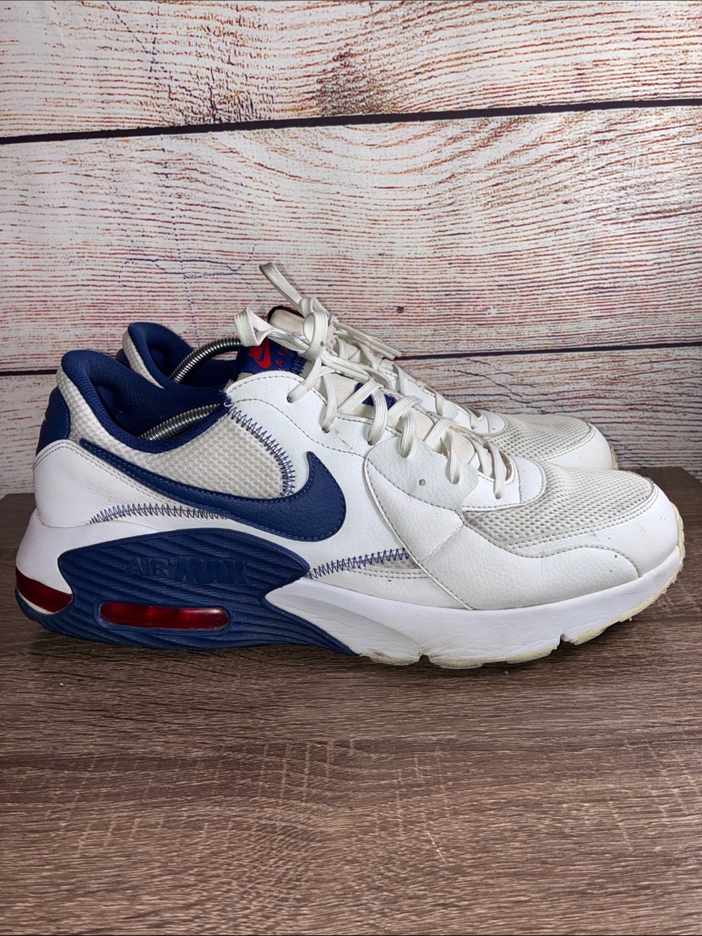 Nike Air Max Excee White Royal Men's Size 14Court Athletic Tennis Shoes Preowned